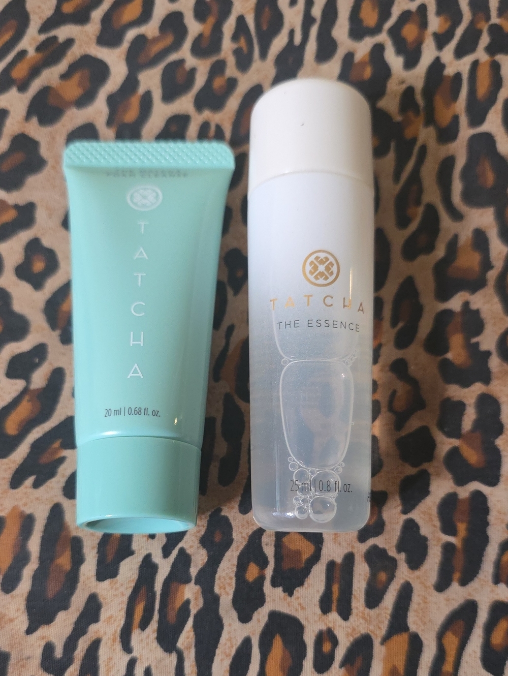 Tatcha Mint Green Cleanser & White Essence Travel Duo